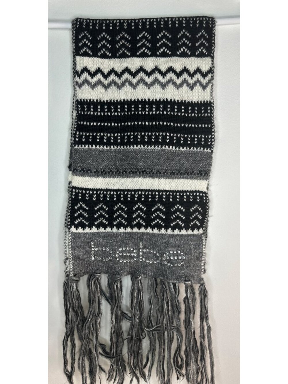 Bebe Vintage Y2K Aztec Print Scarf Wrap Women’s Retro Cozy Bohemian Western